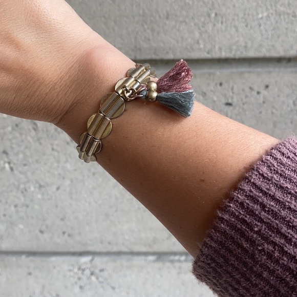 Boho Tassel Stretch Bracelet - Picture 2 of 5